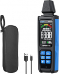 eSynic EMF Meter 5-in-1 laetav digitaalne elektromagnetv&auml;lja kiirguse detektor EF RF MF temperatuuri 5G mobiilse torni WiFi signaali detektor EMF kontrollimiseks