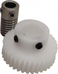 Pinion Gear 1 Piece 0.8 Module Plastic Turbine Gear Set 1:30 Ratio Worm Gear Mehaaniline &uuml;lekanne 0,8 m 30 hammastega mehaaniline DIY projektid Drive Mechanism (10 mm Bore)