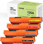 BONINK 126A CE310A Toner Compatible with HP 126A for HP Laserjet CP1025 Colour Toner M175NM Toner MFP M177FW Replacement for HP 126A CE310A (4 Packs)