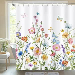Bonhause du&scaron;ikardinad V&auml;rvilised akvarelllilled Kevadine metslill taime du&scaron;ikardinad 180 x 180 cm Anti-mould veekindel pol&uuml;esterkangas pestav vannitoa kardinad vannituppa 12 konksuga