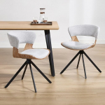 Ya-Home s&ouml;&ouml;gitoa toolid komplekt 2 linasest + puidust k&ouml;&ouml;gitooli Modernne polsterdatud tool metallist jalgadega s&ouml;&ouml;gitoa elutuppa kontorisse Hall