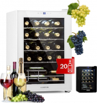 Klarstein veinikapp, 1 tsooniline joogik&uuml;lmik, v&auml;ike, vabalt seisev v&auml;ike veinikapp, 53 l veinikapp klaasuksega, sise- ja v&auml;lis&otilde;hu pudelikapp, veinikapp 20 pudelit