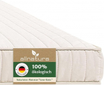 allnatura naturaalsest lateksist madrats - 90 x 200 cm, Medium (H3), k&otilde;rgus: 14 cm - 5 tsooniline tugis&uuml;steem integreeritud &otilde;lgade alandamisega - valmistatud Saksamaal 100% naturaalsest kummist.