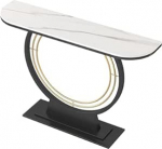 Industrieller, geometrischer Konsolentisch - Moderner, schmaler Beistelltisch f&uuml;r Eingangsbereich, Sofa-Akzenttisch f&uuml;r Wohnzimmer, Flur, Foyer - Stilvolle und funktsionaalne Wohnaccessoires