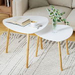 Exabang kohvilaud, 2 moodsa elutoa laua komplekt, k&uuml;ljelaud, kohvilaud, diivanilaud, lauakombinatsioon elutuppa, magamistuppa, kontorisse, r&otilde;dule (valge)