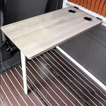 Klappbarer Camping-Esstisch f&uuml;r Wohnmobil, tragbarer Campingtisch, Wandmontage, Klapptisch f&uuml;r Wohnmobil, geeignet f&uuml;r Picknicks im Freien (Farbe: A)