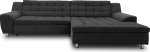 DOMO. collection Merida nurgadiivan, L-kujuline nurgadiivan, diivanikomplekt, polsterdatud nurgas 304 x 200 x 84 cm (B x S x K x K), tumehall