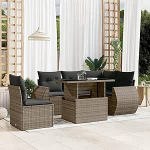 Garten-Sofagarnitur Ecksofa & Mittelsofa komplekt - Grau - PE-Rattan - 62x62x69 cm - Terrasse & Innenhof Model3268540