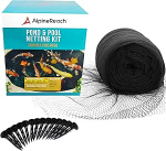 AlpineReach 8.5 m x 9 m Pond Net Fine Mesh (10 x 10 mm) Extra Strong Woven Net, Bird Protection Net, Bird Net, Cat Net, Protects Koi Fish from Blue Herons, Fish Herons, Birds, Leaves, UV Resistant