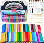Polymer Clay Set - 32 Colours 800 g/1.8 lb Polymer Clay Oven Baking Clay Figure DIY Arts and Crafts & Modelling Clay, Gifts for Kids Toys for Children