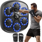 Asdsed Music Boxing Machine f&uuml;r Erwachsene, Bluetooth Musik Box Maschine mit LED Licht, Boxhandschuhen mit 9 Geschwindigkeitsmodi und Z&auml;hlmodus, Elektronische Boxmaschine f&uuml;r Kinder und Erwachsene