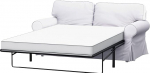 Custom Slipcover Replacement The Ektorp Two Seater Sofa Bed Cover Replacement is Made to Measure Compatible with IKEA Ektorp 2 Seater Sleeper Cotton White