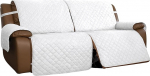 Easy-Going &uuml;lisuurte lamamistoolide kate, p&ouml;&ouml;ratav diivanikate kahekordsele lamamistoolile, jagatud diivanikate igale istmele elastsete rihmadega lastele, koertele, lemmikloomadele (&uuml;lisuurte 2-kohaliste, valge/valge)