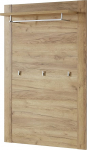 Germania 3924-243 GW-CASTERA Coat Rack with Clothes Rail and Three Hooks in Navarre Oak Imitation 96 x 153 x 30 cm (W x H x D)