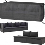 KEKAFU aiam&ouml;&ouml;bli kate, kaitsev kate aiam&ouml;&ouml;blile, 420D Oxfordi t&auml;ielik papp, sobib r&otilde;dulauale, r&otilde;dusohvale, p&auml;ikeselauale rotangist, ilmastikukindel, UV-kindel (220 x 80 x