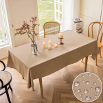 Home Brilliant Linen laudlinad Suur ristk&uuml;likukujuline p&uuml;hkida puhas lihtne hooldus laudlinad k&ouml;&ouml;k s&ouml;&ouml;gituba Patio Outdoor Party Linen 140cm x 260cm