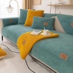 Edumov Diivanikate 1 2 3 4-kohaline diivanikaitse libisemisvastane diivanikate L-kujuline diivanikate Sametist diivanikate Diivanikaitse koerale diivanikate, roheline, 110 x 210 cm