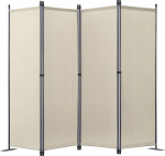 Angel Living 4-osaline kokkupandav privaatsusekraan, ruumijaotur, valmistatud terasest ja pol&uuml;estrist