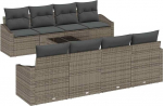 9-osaline aia diivan komplekt koos pehmendusega Hall Poly Rattan Garden Lounge Model3346649