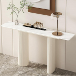 Konsolentisch, Flur M&ouml;bel, Vielseitig Einsetzbar: Flur, Hinter dem Sofa, Wohnzimmer, Eingangsbereich, Einfache Montage(White,150x80x30cm/59x31x11in)