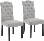 Lestarain LCNI120002-2 2 s&ouml;&ouml;gitooli komplekt, k&otilde;rge seljatoega k&ouml;&ouml;gitoolid, linase kattega polsterdatud tool, kaasaegsed toolid s&ouml;&ouml;gituppa, k&ouml;&ouml;ki, elutuppa, t&auml;ispuidust jalad, kerge