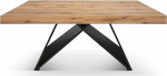 PAZZO DESIGN Cristina pikendatav laud, mustad jalad, k&ouml;&ouml;gilaud, elutoa laud, valmistatud Itaalias, 160 x 90 x 77 cm, rustikaalne tammepuit - id_2242
