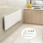 Kokkupandav seinalaud, kokkupandav seinalaud, s&ouml;&ouml;gilaud, arvutilaud, &otilde;ppelaud, seinalaud, k&ouml;&ouml;gilaud, r&otilde;dulaud, nurgalaud, kontorilaud, t&ouml;&ouml;laud, valge (110 x 30 cm / 43 x 12 tolli)