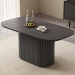 V&auml;ga suur s&ouml;&ouml;gilaud 10-20cm, ovaalne laud, tugev raam, raske k&ouml;&ouml;gilaud suurele perele, kaasaegne kodum&ouml;&ouml;bel, k&ouml;&ouml;gisaar, tumehall