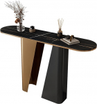 Stiilne 80cm lai must-valge kitsas konsoollaud esikusse - tugeva metallraamiga diivanilaud esikusse, k&ouml;&ouml;ki, elutuppa - kaasaegne hoiulahendus.