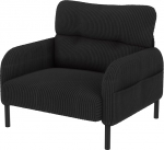 Modulaarne must n&ouml;&ouml;rsofa komplekt - ergonoomiline 2-kohaline diivanitool ja osman k&uuml;ljetaskuga, tugev metallist puust raam elutuppa ja v&auml;ikestesse korteritesse