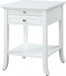 Convenience Concepts American Heritage Logan k&uuml;ljelaud 1 sahtli ja v&auml;ljat&otilde;mmatava riiuliga, valge, 18 x 18 x 24 tolli