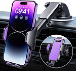 VANMASS mobiiltelefonihoidja auto 2025 uusim v&auml;rviline lilla versioon 3 in 1 mobiiltelefonihoidja auto iminapakett ja ventilatsioon Super stabiilne mobiiltelefonihoidja auto iPhone 16 Pro Max iPhone 15 Plus'ile