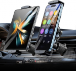 xuenair Z Fold Car Mount koos pika varrega, [ei blokeeri ventilatsiooni ja ei lange kunagi] Z Fold Car Mount iPad Pro Air Mini Z Fold 6 5 4 3 iPhone 15 14 ja muud 4,7-12,9-tollised seadmed