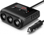 Autolaadija Sigaretis&uuml;&uuml;taja pistikupesa Splitter 120 W Sigaretis&uuml;&uuml;taja adapter 4 USB pordiga Eraldi l&uuml;liti pinge n&auml;idik telefoni tahvelarvutite jaoks Dash Cam
