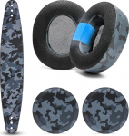 WC Mod Kit Nova Pro Wireless & Nova Elite - Cooling Gel Ear Pads, Silicone Headband ja Magnetic Plates for SteelSeries Arctis Nova Pro Wireless & Nova Elite by Wicked Cushions | Black Camo