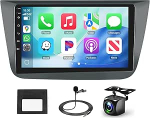 Podofo Android Carplay autoraadio Seat Altea 2004-2015 (vasakpoolne juhtimine), Android auto HiFi GPS 9-tolline puuteekraan WiFi Bluetooth Handsfree Kit FM RDS raadio USB auto navigatsioon Seat Altea jaoks