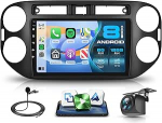 8 Core 6G+128G Android Autoradio f&uuml;r VW Tiguan 2014-2016 Wireless Carplay Android Auto Navi WiFi 360&deg; Panorama, 9 Zoll Touchscreen Autoradio mit Mirror Link Bluetooth FM/RDS/DSP EQ/SWC Tagfahrkamera