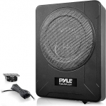 Pyle 8" madala profiiliga v&otilde;imendatud subwoofer - 600 W kompaktne aktiivne auto subwoofer sisseehitatud v&otilde;imendiga, madala ja k&otilde;rge tasemega sisendiga auto audios&uuml;steemi jaoks