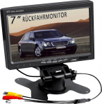 AISHICHEN 7-tolline tagurdusmonitor tagurduskaamera s&uuml;steemile, TFT LCD tagantj&auml;rele vaatekraan autole SUV Van Truck kahe video sisendiga, v&otilde;imsus 12 V / 24 V, kaamera ei kuulu, ainult monitor