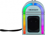 Crosley CR3046A-AB Mini Jukebox kaasaskantav Bluetooth-k&otilde;lar LED-tuledega ja mikrofoniga, sinine akvaarium