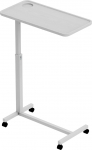 Allcam MBT01A Federunterst&uuml;tzter h&ouml;henverstellbarer Schreibtisch/&Uuml;berbetttisch mit feststellbaren R&auml;dern in Wei&szlig;