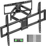 monTEK Raske TV seinakinnitus 50 - 100-tollistele teleritele kuni 75 kg, p&ouml;&ouml;rlev ja kallutatav seinakinnitus telerile, TV Mount Max. VESA 900 x 600, 12"/16"/18"/24" puidust statiiviga