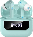 Bluetooth k&otilde;rvaklapid, 6 mikrofoni, ENC m&uuml;rasummutus selgemate k&otilde;nede jaoks, traadita Bluetooth 5.4 HiFi Deep Bass, USB C k&otilde;rvaklapid, 48 tundi, LED, IPX7 veekindlad spordik&otilde;rvaklapid, sinised