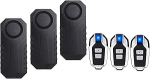 Mengshen 3 Pack jalgrattah&auml;ire vargusevastane sissemurdmise turvaandur mootorratta roller haagise jalgratta ukse akna auto elektriskootri IP65 veekindel 113 dB valju