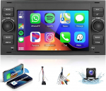 2G + 64G autoraadio Android 13 Ford Focus Fiesta C/S-Max Transit Galaxy Mondeo Connect, 9-tolline HD puuteekraan koos juhtmevaba Carplay Android GPS WiFi USB Bluetooth FM RDS tagurduskaameraga
