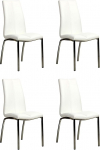 La Chaise Spola Ourense Chair, Fabric, White, 94 cm (H) x 43.5 cm (W) x 58 cm (D)