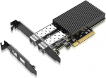 10Gb Ethernet Card with 82599ES (X520-DA2) Controller, GiGaPlus 10GB PCI-E Network Card Adapter, Dual LAN SFP+ Ports, Supports Windows/Windows Server/VMware Functions for 10Gbe Networking NAS