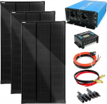 SOLARTRONICS komplekt 3 x 120 W p&auml;ikesemoodul 1070 x 580 x 35, TS 1500 W pinge muundur + 30 A laadimiskontroller + p&auml;ikesekaabel + p&auml;ikesepistik Caravan Island s&uuml;steemi fotogalvaanilised s&uuml;steemid