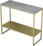 CZAOERXB Modern Console Table, Marble Side Table, Modern Bedside Table, Small E Side Table with Metal Shelf, Console Sofa Table for Living Room, Entrance, Hallway