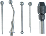 Oszillator- und Mittelfinder-Set, Fr&auml;smaschinen, Schwingfutter, Nadelspitze, 0,6 cm Kugel, 0,3 cm Scheibe, versetzter Indikatorhalter, 5-teilig